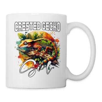 Kronengecko Mädchen - Tasse - Weiß - Rechts