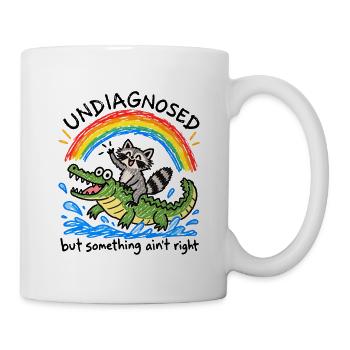 Undiagnosed | Waschbär Krokodil Chaos - Tasse - Weiß - Rechts