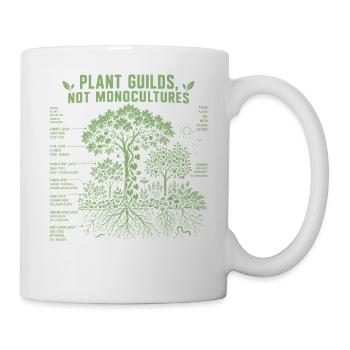 Pflanzenzünfte, keine Monokulturen - Tasse - Weiß - Rechts