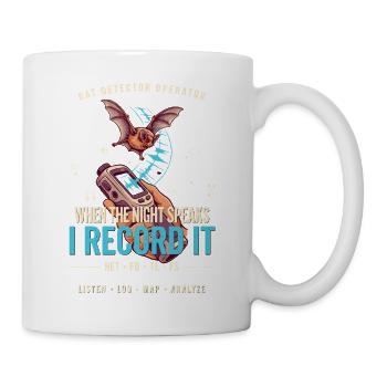 Nachtstimmen Fledermaus Aufnahme - Tasse - Weiß - Rechts