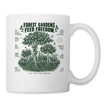 Waldgärten nähren Freiheit - Tasse - Weiß - Rechts