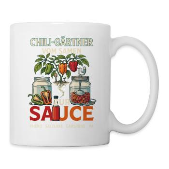 Chili-Gärtner Vom Samen Zur Sauce - Tasse - Weiß - Rechts