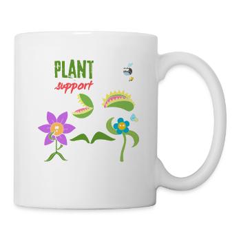 Pflanzenunterstützung - Tasse - Weiß - Rechts