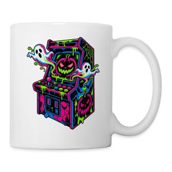 Neon Halloween Arcade Drips - Tasse - Weiß - Rechts