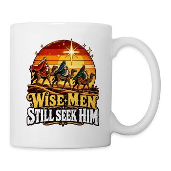 Weise Männer Suchen Ihn - Tasse - Weiß - Rechts