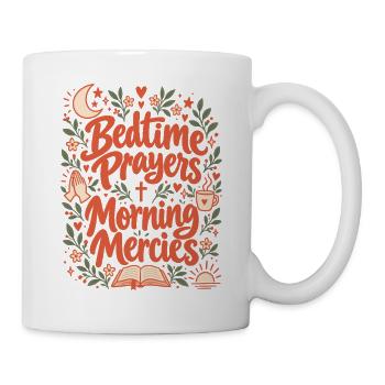 Schlafensgebet Morgengebete Barmherzigkeiten Christliche Mutter - Tasse - Weiß - Rechts