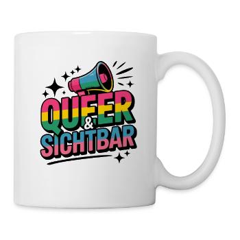 Queer Und Sichtbar Pride LGBTQ Community - Tasse - Weiß - Rechts