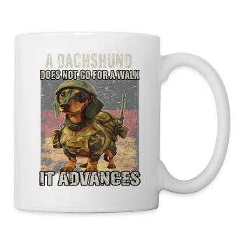 Lustiges Dackel-Motiv | Dackel-Fan | Teckel-Hunde - Tasse - Weiß - Rechts
