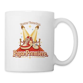 Erster Vatertag Papa-Premiere Neuer Papa - Tasse - Weiß - Rechts