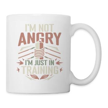 Not Angry Just In Training Gloves Boxing Gloves - Tasse - Weiß - Rechts