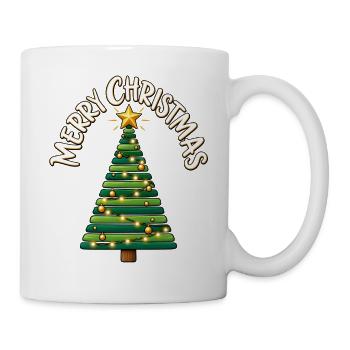 Weihnachtsbaum Christbaum Merry Christmas  - Tasse - Weiß - Rechts