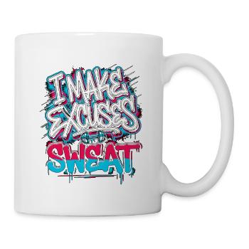 Personal Trainer I Make Excuses Sweat Gym Coach - Tasse - Weiß - Rechts