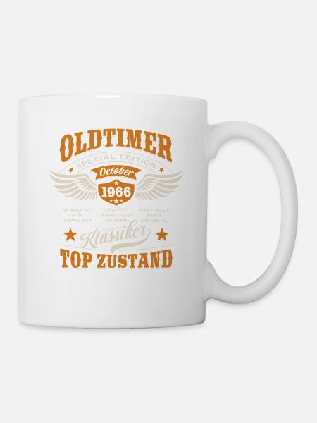 Oldtimer Oktober 1966 - Geburtstag - Geschenk - Tasse - Weiß