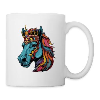 Pferd Krone - Tasse - Weiß - Rechts