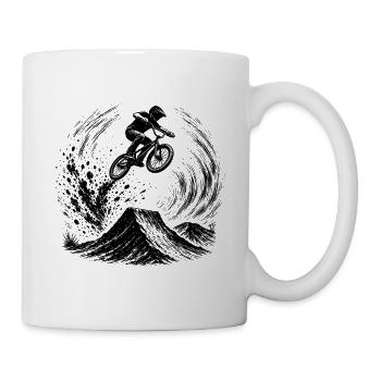 Mountainbike - Tasse - Weiß - Rechts