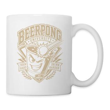 Beer Pong University - Tasse - Weiß - Rechts