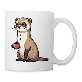 Frettchen Frettchenhalter Frettchenbesitzer - Tasse - Weiß - Rechts