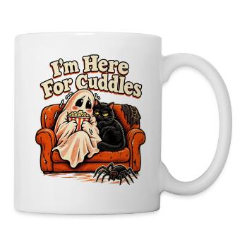 I'm Here For Cuddles Halloween Sofa Kater und - Tasse - Weiß - Rechts