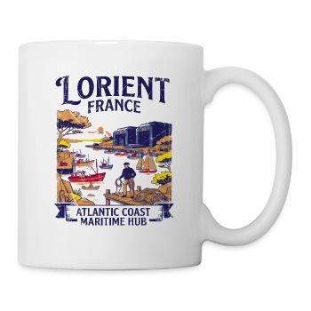 Lorient France Atlantic Coast Maritime Harbor Port - Tasse - Weiß - Rechts