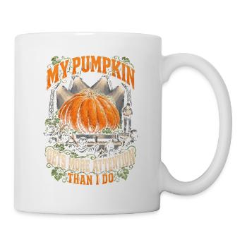 Riesenkürbis My Pumpkin Gets More Attention Than I - Tasse - Weiß - Rechts