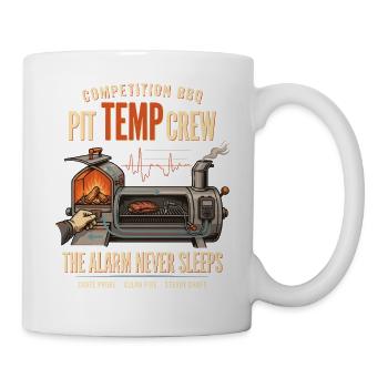 Pit Temp Crew – Alarm Never Sleeps - Tasse - Weiß - Rechts