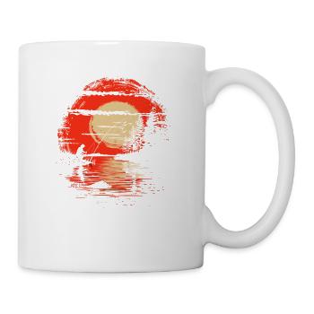 Fischen Retrowave - Tasse - Weiß - Rechts