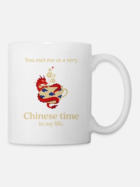 Chinese Time Dragon Teacup - Tasse - Weiß