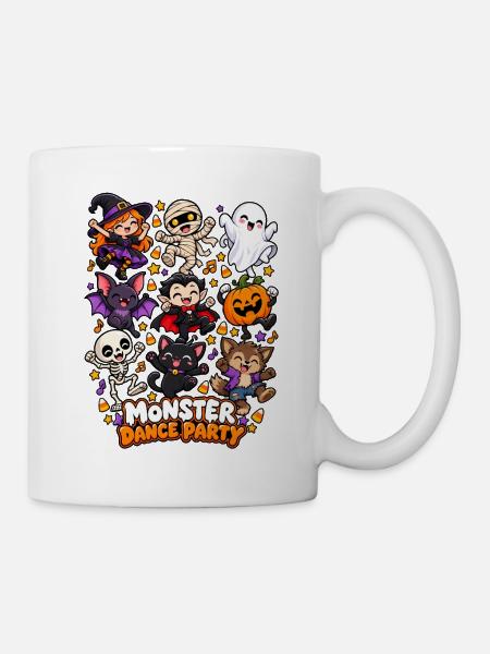 Halloween Monster Tanzparty - Tasse - Weiß