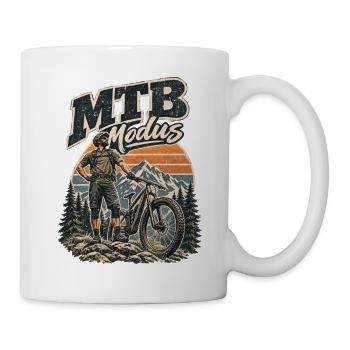 MTB Modus Retro Berglandschaft - Tasse - Weiß - Rechts