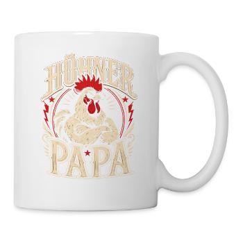 Hühner Papa Hühnerbesitzer Landwirt - Tasse - Weiß - Rechts