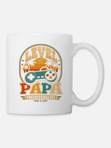 Level Vater freigeschaltet - Tasse - Weiß