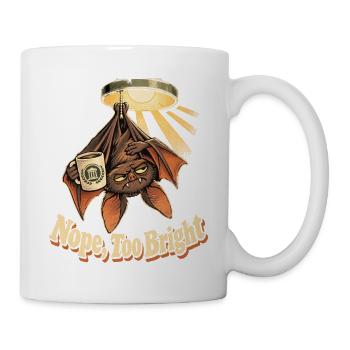 Nope Too Bright Vampirfledermaus Wohnheim Lampe - Tasse - Weiß - Rechts