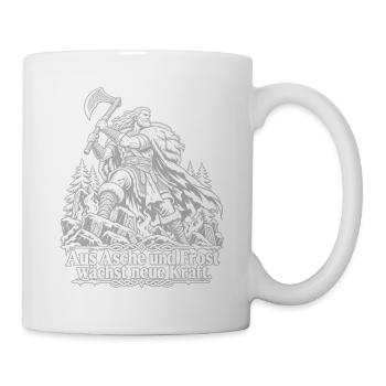 Wikinger Kampfgeist im Eiswald - Tasse - Weiß - Rechts