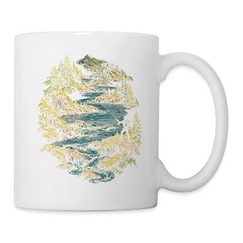 Fliegenfischen Fliegenangler - Tasse - Weiß - Rechts