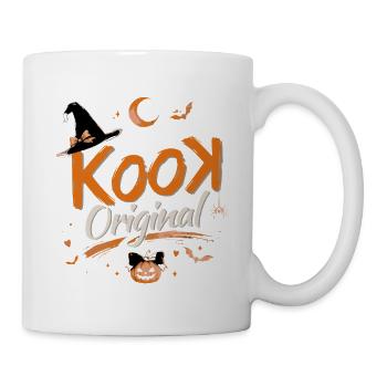 Kook Original Halloween Orange Kürbis Hexe - Tasse - Weiß - Rechts