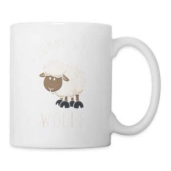 Komme was Wolle - Tasse - Weiß - Rechts