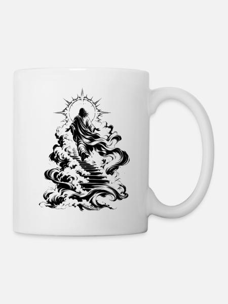 Aufstiegsweg aus Wolken - Tasse - Weiß