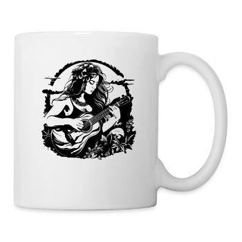 Hawaii Ukulele Mädchen - Tasse - Weiß - Rechts