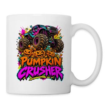 Monstertruck Kürbiszerstörer - Tasse - Weiß - Rechts
