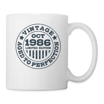 Vintage Oktober 1986 Limited Edition Circle - Tasse - Weiß - Rechts