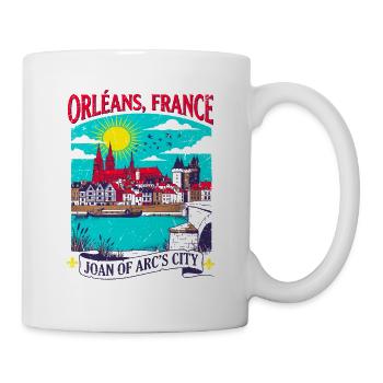 City Of Vintage Orléans France Retro Travel - Tasse - Weiß - Rechts