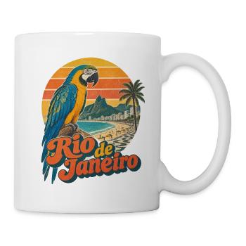 Rio de Janeiro Papagei Geschenk - Tasse - Weiß - Rechts