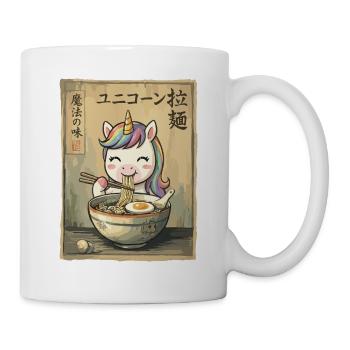 Kawaii Einhorn Ramen Nudeln Japan Retro - Tasse - Weiß - Rechts