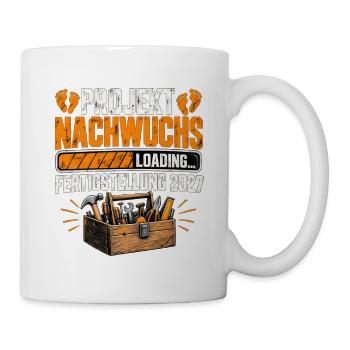 Projekt Nachwuchs Loading – Fertigstellung 2027 - Tasse - Weiß - Rechts