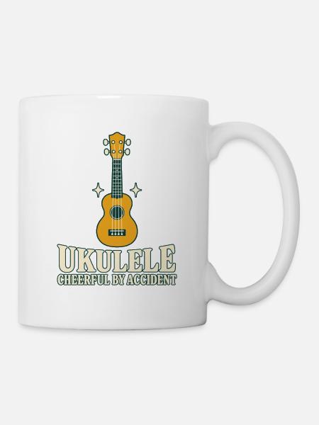 Lustiger Ukulele-spieler Dunkler Humor - Tasse - Weiß