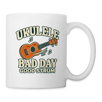 Lustiger Ukulele-spieler Dunkler Humor - Tasse - Weiß - Rechts