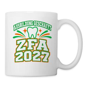 Ausbildung geschafft – ZFA Abschluss 2027 - Tasse - Weiß - Rechts