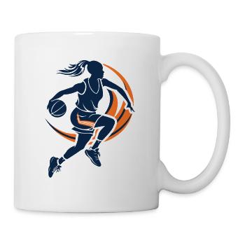 Basketballerin - Tasse - Weiß - Rechts