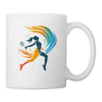 Badmintonspielerin - Tasse - Weiß - Rechts