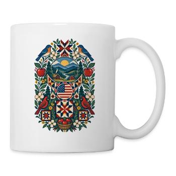 USA | Appalachia, Quilt & Landhaus - Tasse - Weiß - Rechts